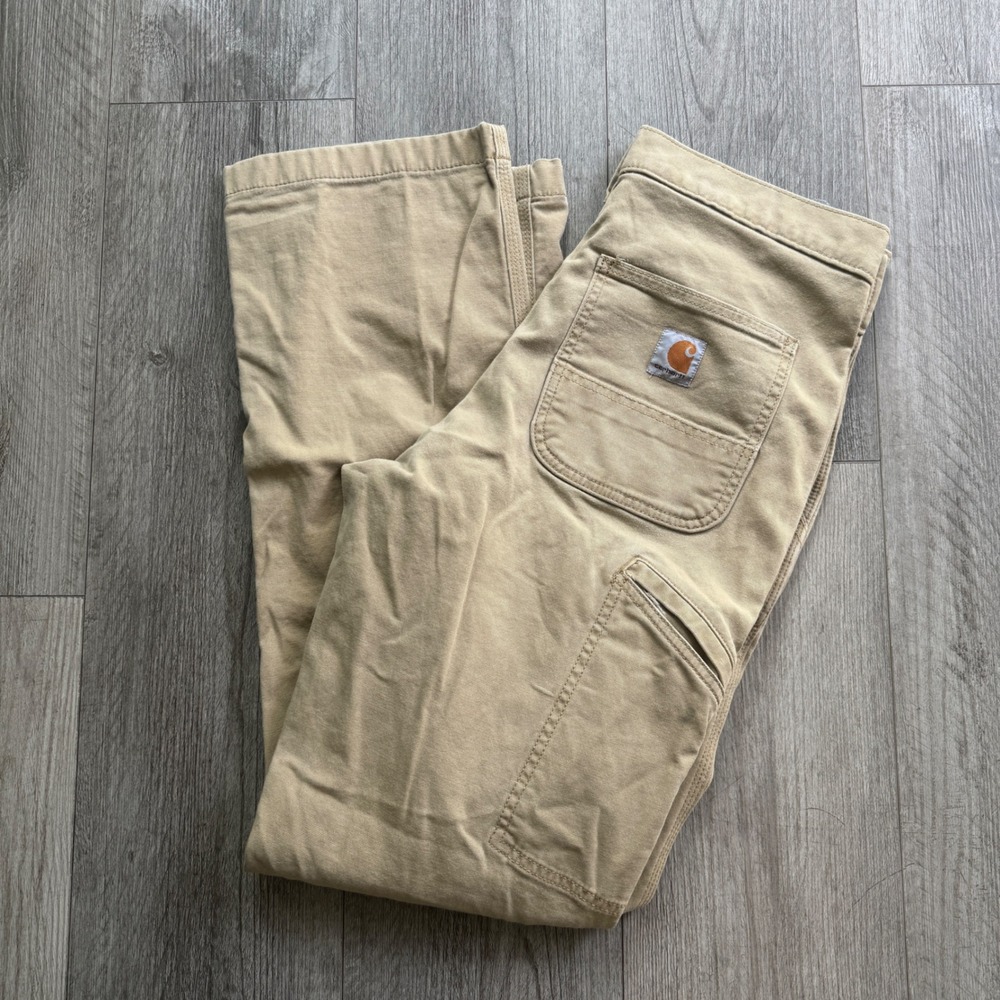 Carhartt Relaxed Fit Mens 30x32 Khaki Canvas Work Pants Cargo Pocket Bangladesh